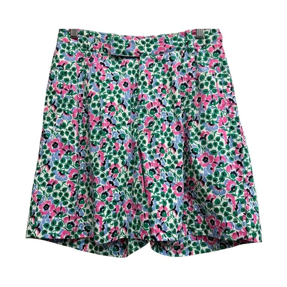 Banjanan Anthropologie Floral Block Print Shorts Boho Resort Cotton Medium‎